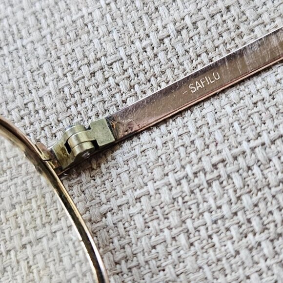 Vintage Safilo Women Eyeglasses Frame Gold Tone Glasses Eye Wear Frame Italy - Picture 12 of 13